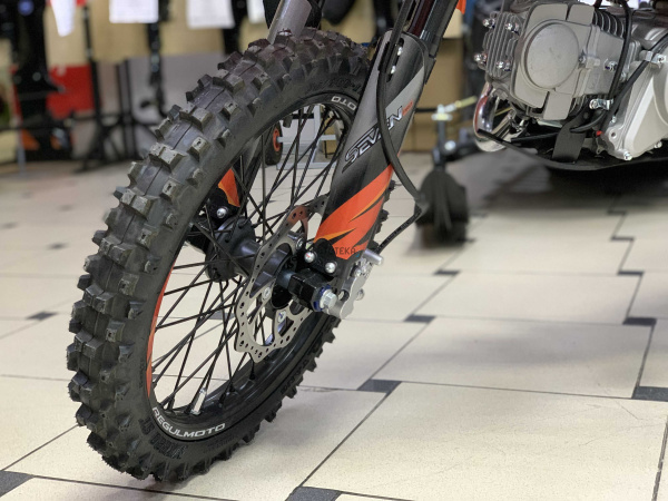 Питбайк Regulmoto (Регулмото) SEVEN PRO 49cc (150) 17/14 чёрный/оранжевый | Мототека